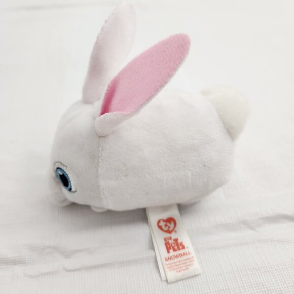 Life Of Pets Snowball Bunny Plush Stuffy Small Rabbit TY - Picture 2 of 9